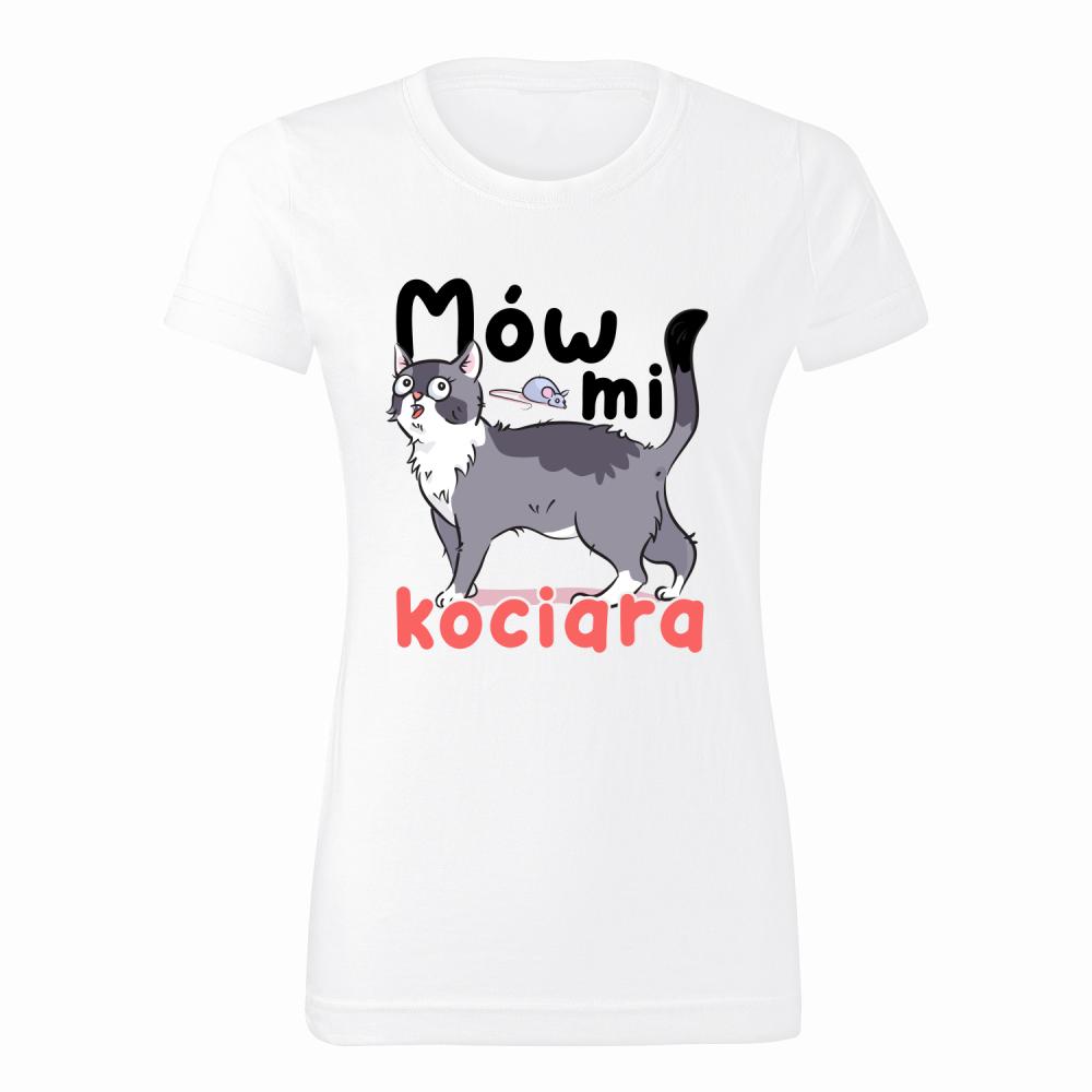 Mów mi kociara koszulka damska