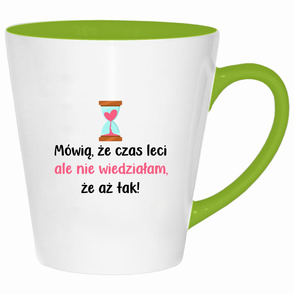 Mówią, że czas leci... kubek latte kolor limonka