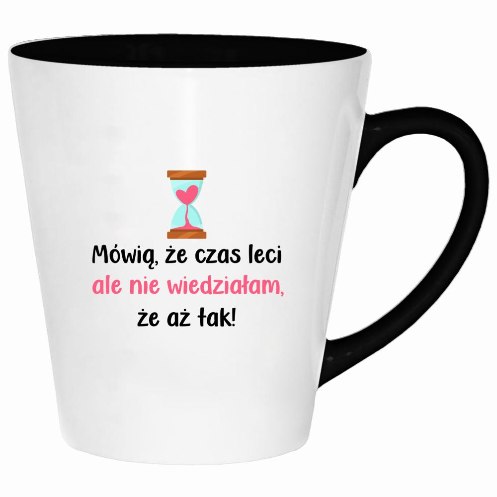 Mówią, że czas leci... kubek latte kolor złoty