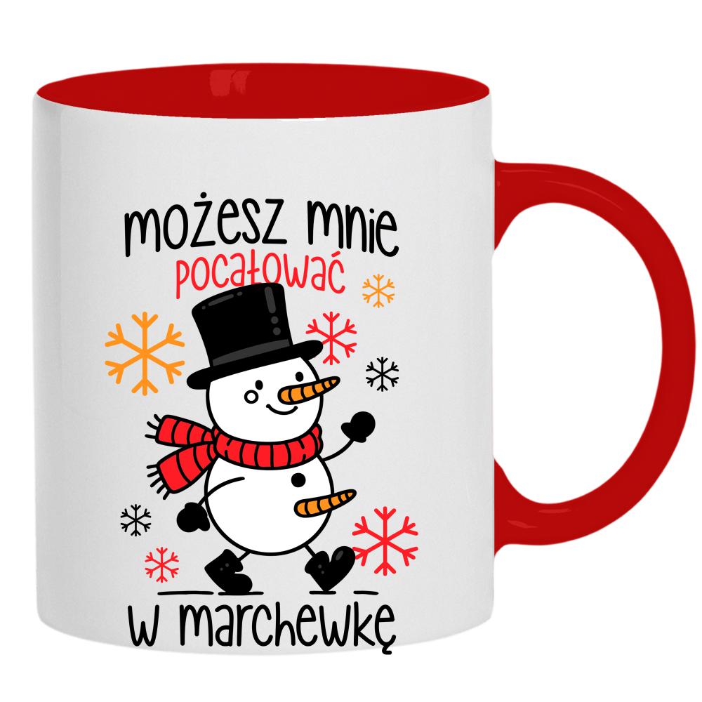 Możesz mnie pocałować w marchewkę kubek ucho kolor