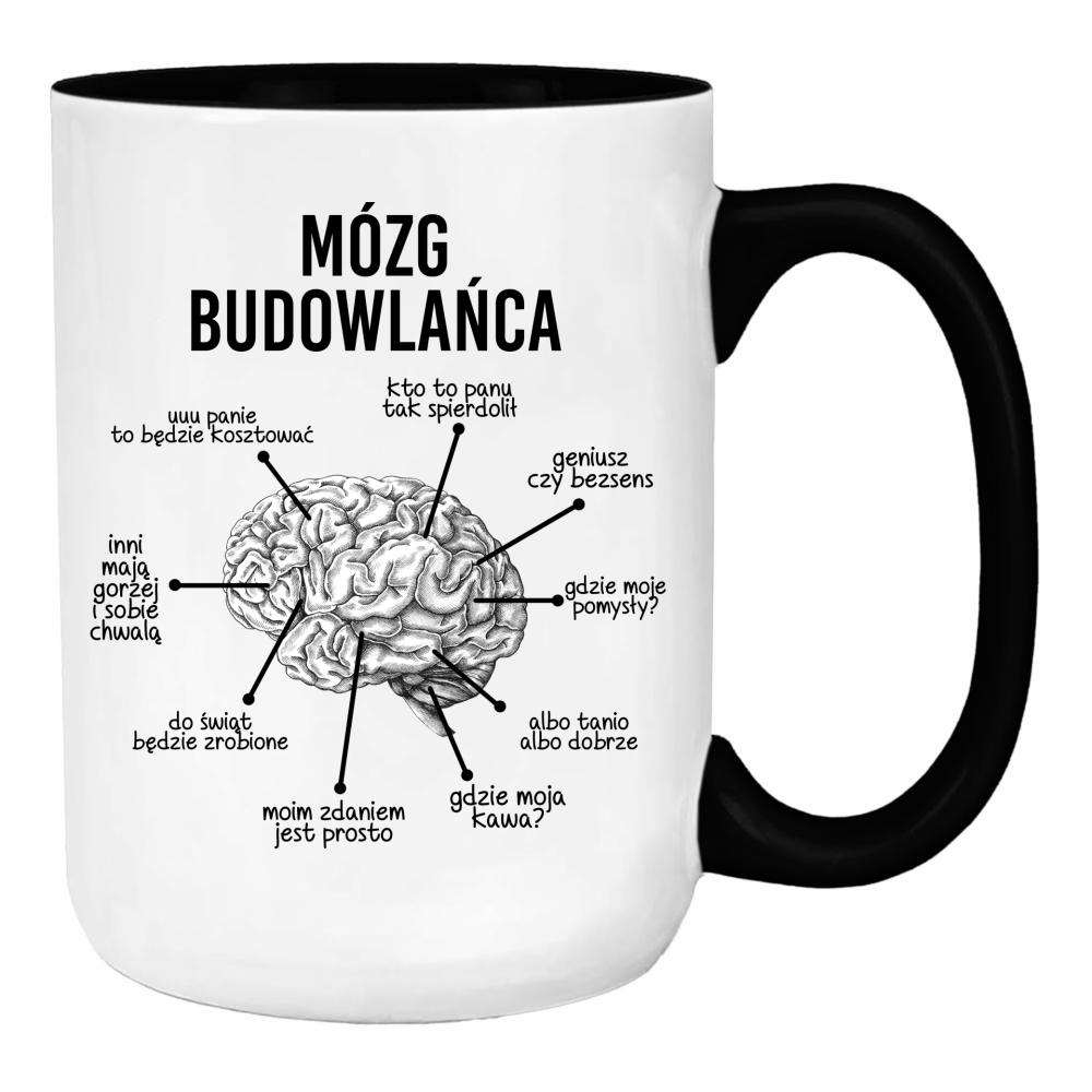 Mózg budowlańca duży kubek ucho kolor kolor turkus
