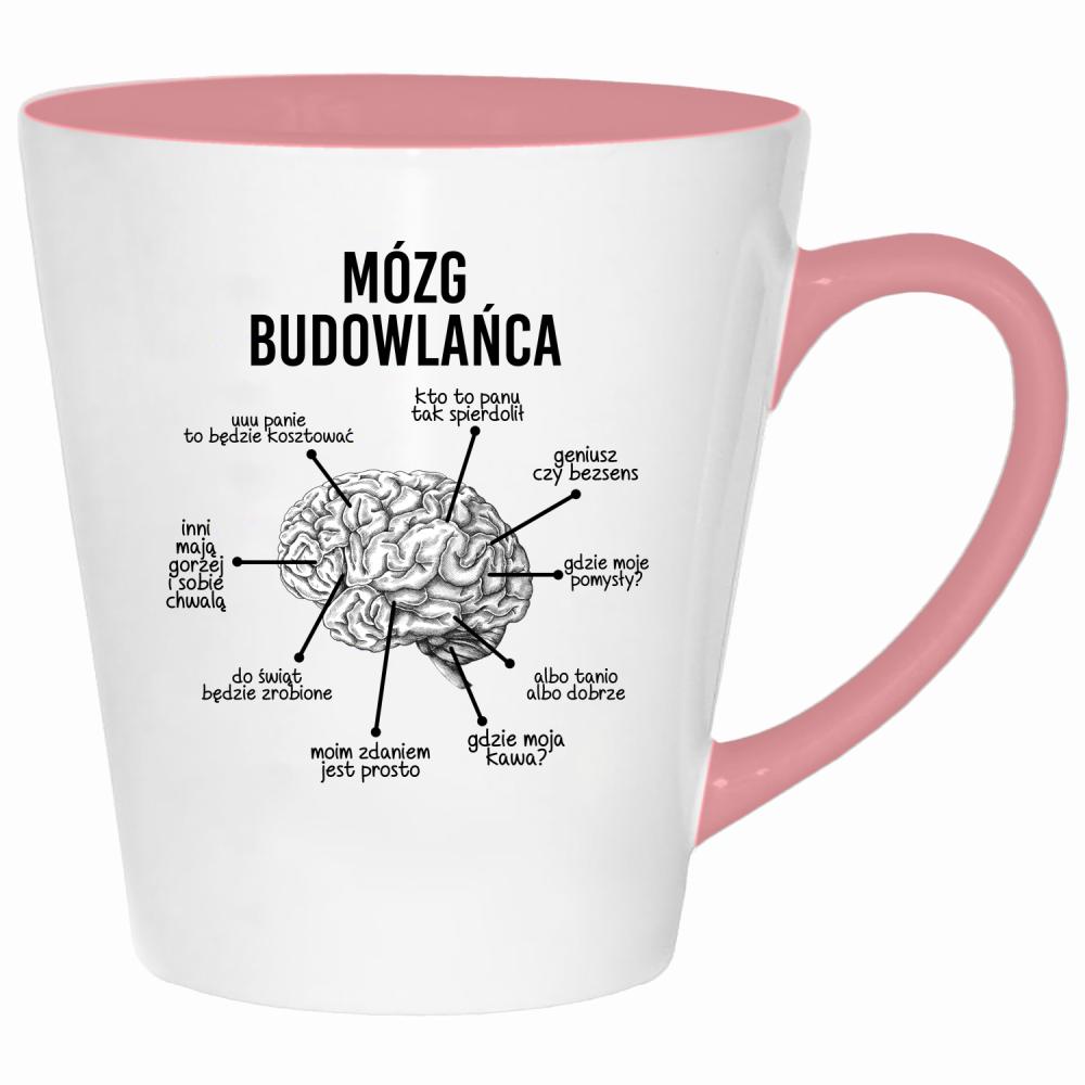 Mózg budowlańca kubek latte kolor pink