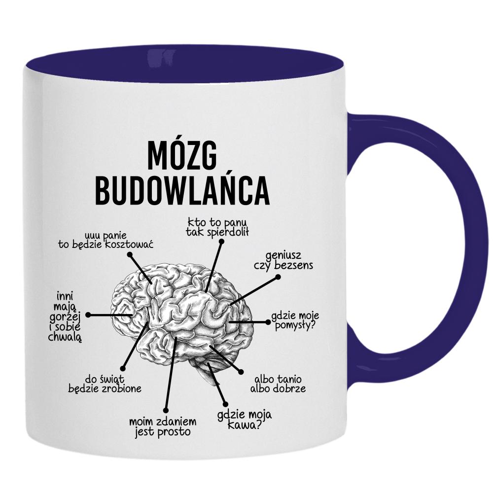 Mózg budowlańca kubek ucho kolor kolor navy