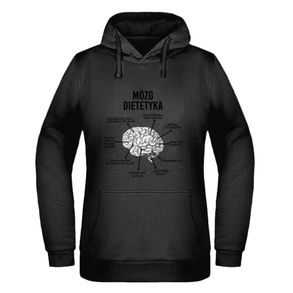 Mózg dietetyka 2 bluza damska z kapturem kolor navy