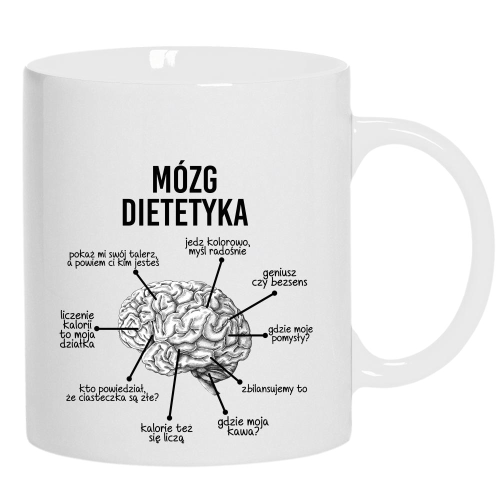 Mózg dietetyka 2 kubek ucho kolor kolor biały