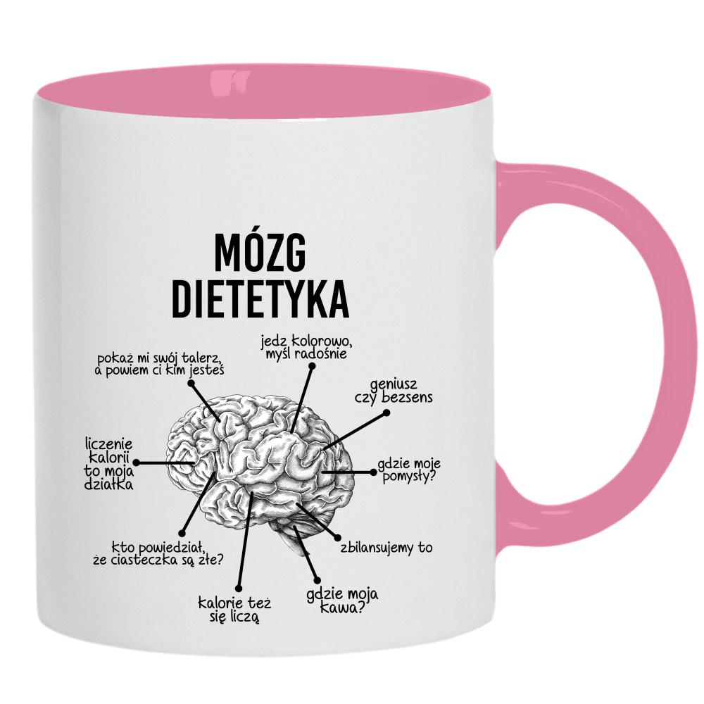Mózg dietetyka 2 kubek ucho kolor kolor różowy