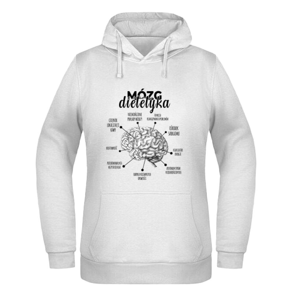 Mózg Dietetyka bluza damska z kapturem