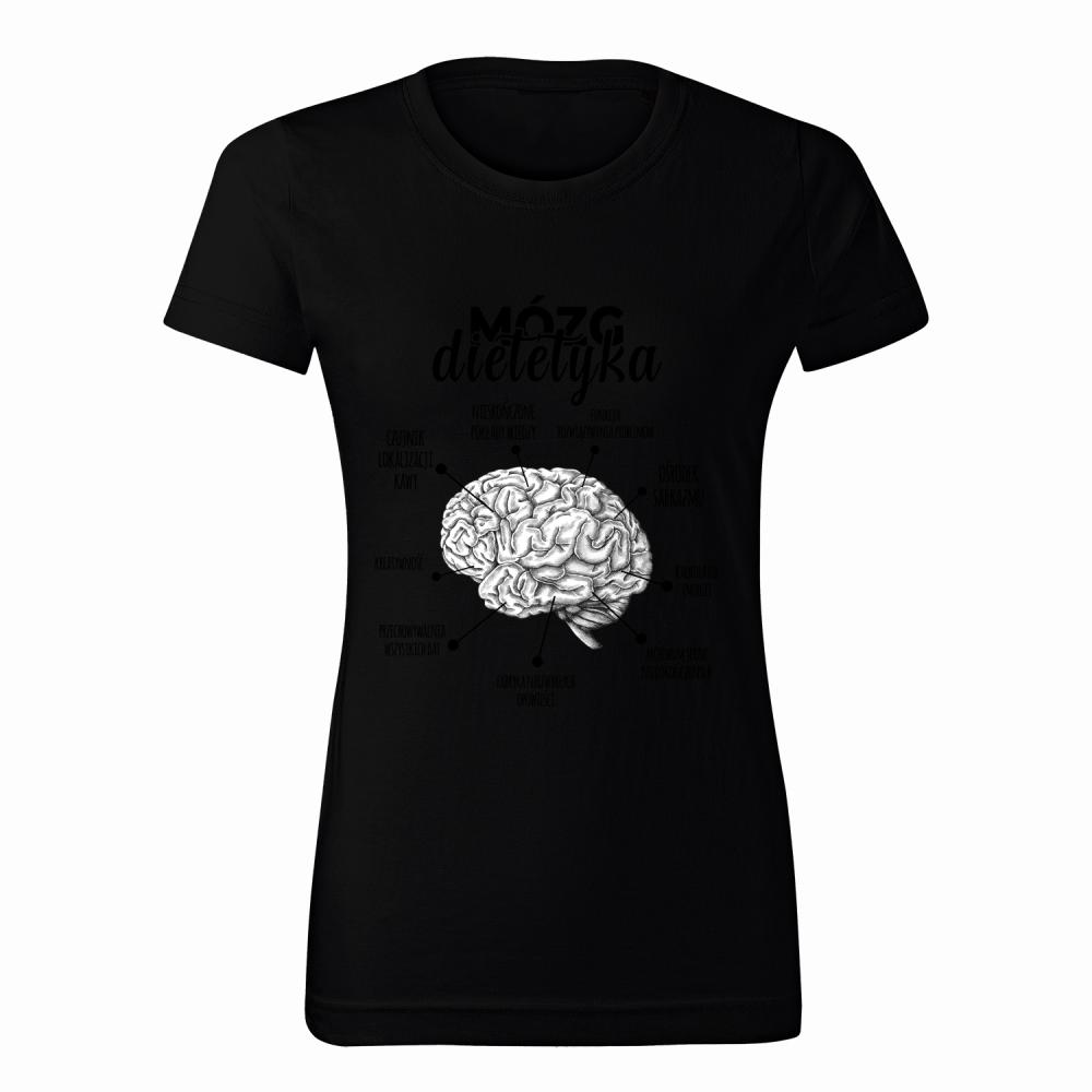 Mózg Dietetyka koszulka damska kolor zielony
