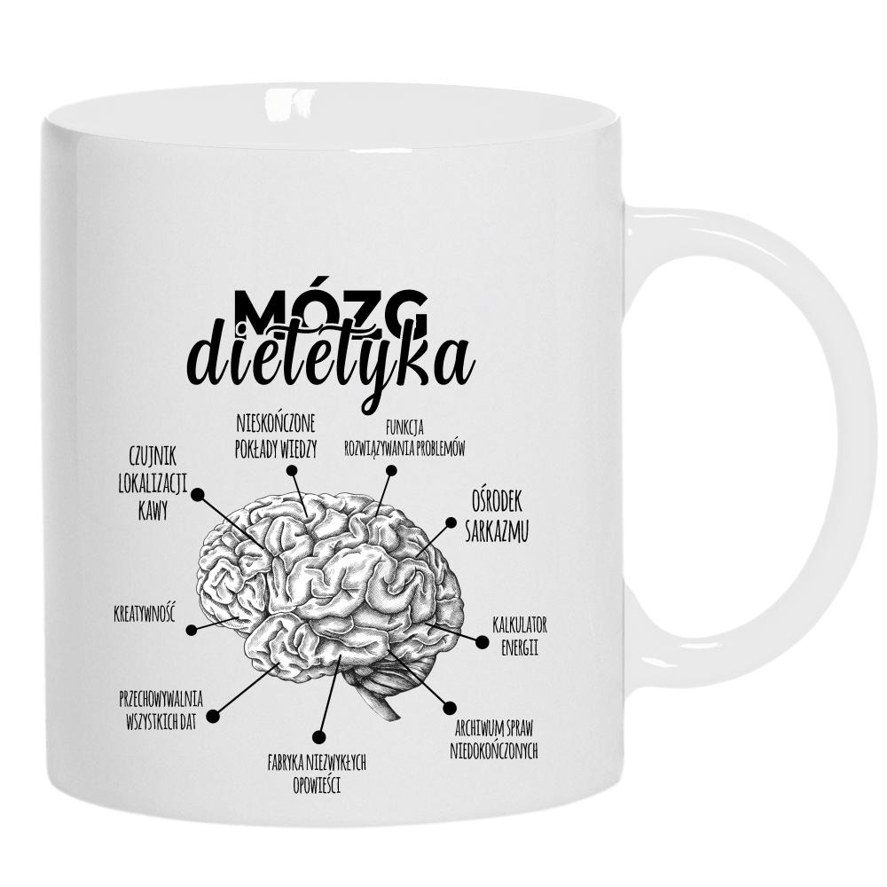 Mózg Dietetyka kubek ucho kolor kolor biały