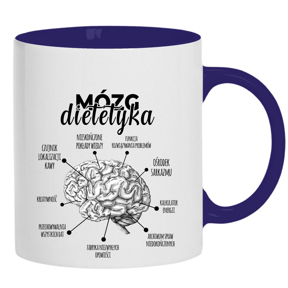 Mózg Dietetyka kubek ucho kolor kolor navy