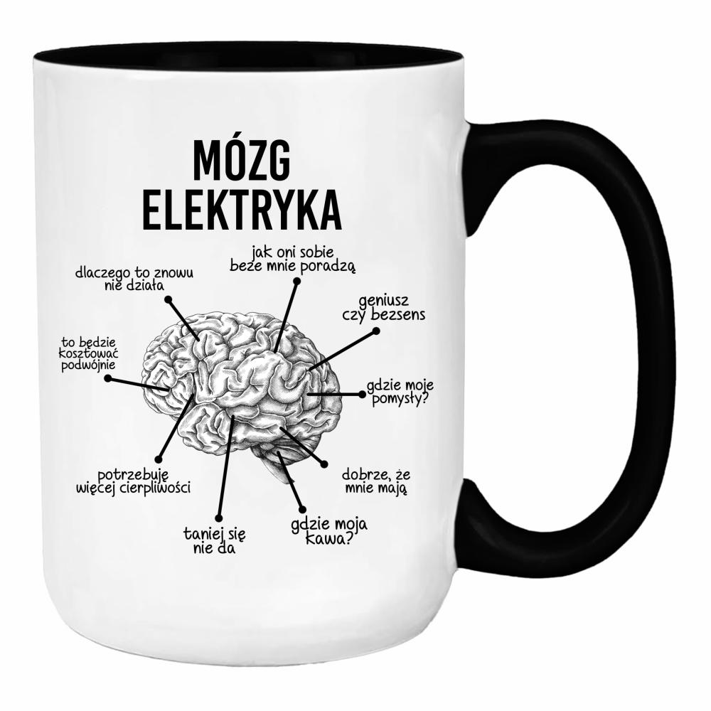 Mózg elektryka duży kubek ucho kolor kolor czerwony