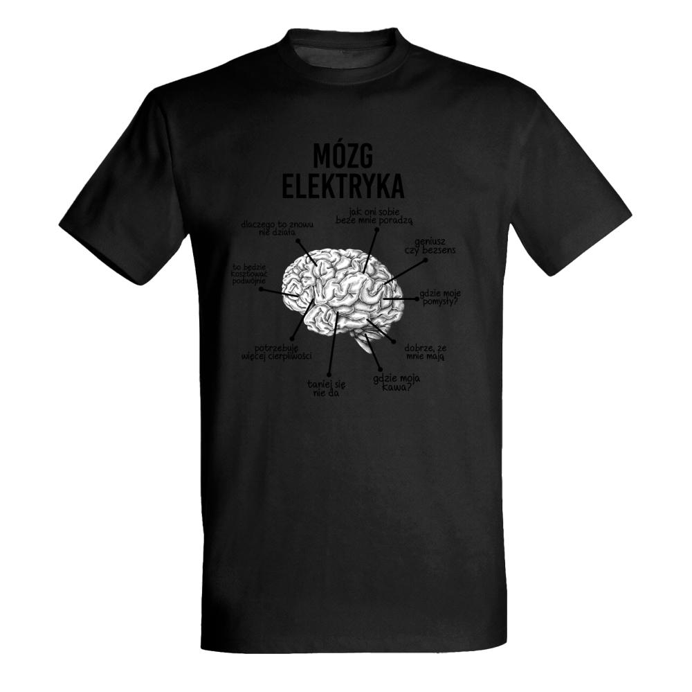 Mózg elektryka koszulka męska kolor biały