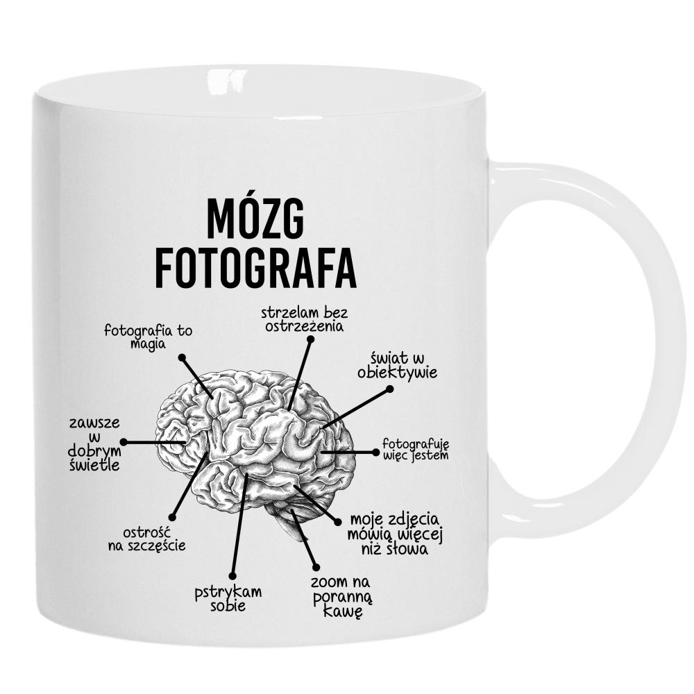 Mózg fotografa kubek ucho kolor kolor biały