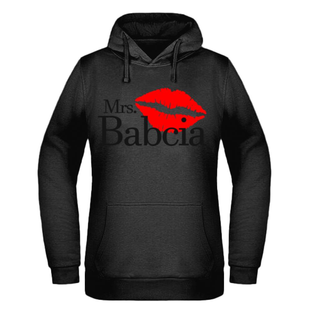 Mrs. Babcia bluza damska z kapturem kolor zielony