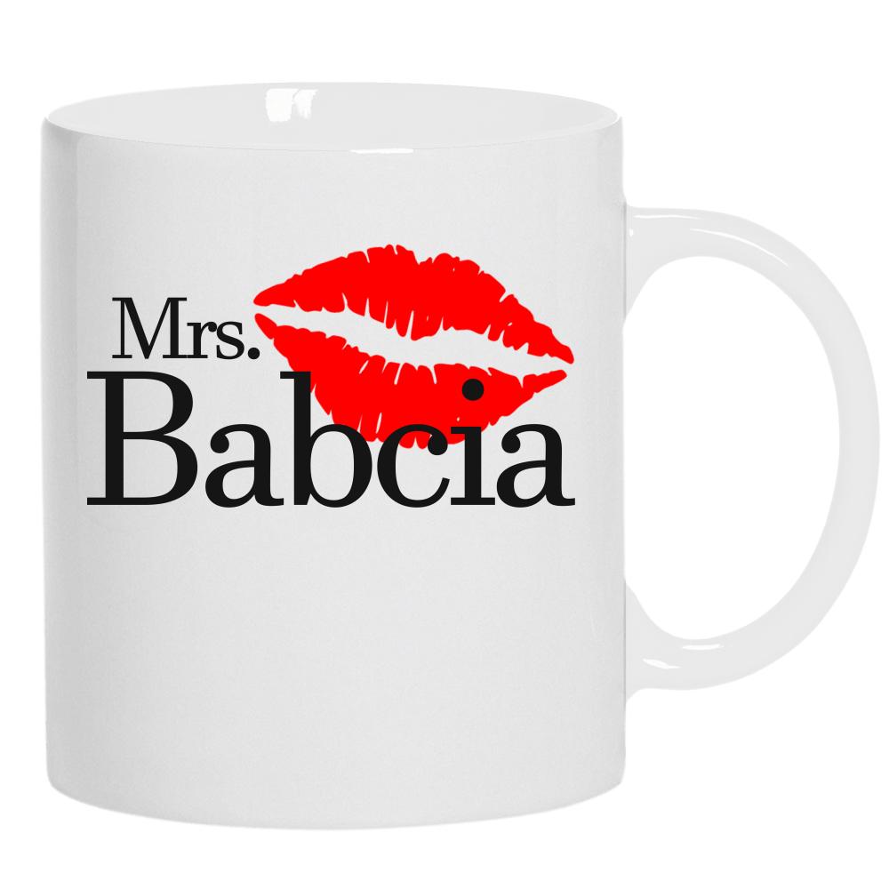 Mrs. Babcia kubek ucho kolor kolor biały