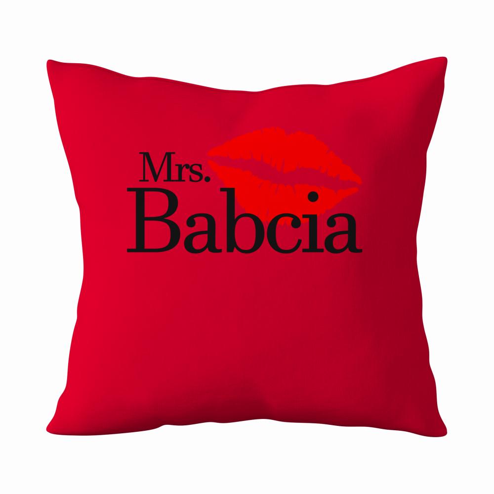 Mrs. Babcia poduszka kolor czerwony