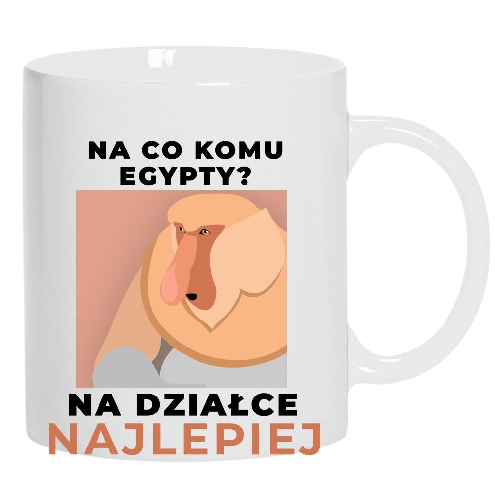 Na co komu Egypt? Na działce najlepiej! kubek ucho kolor kolor biały