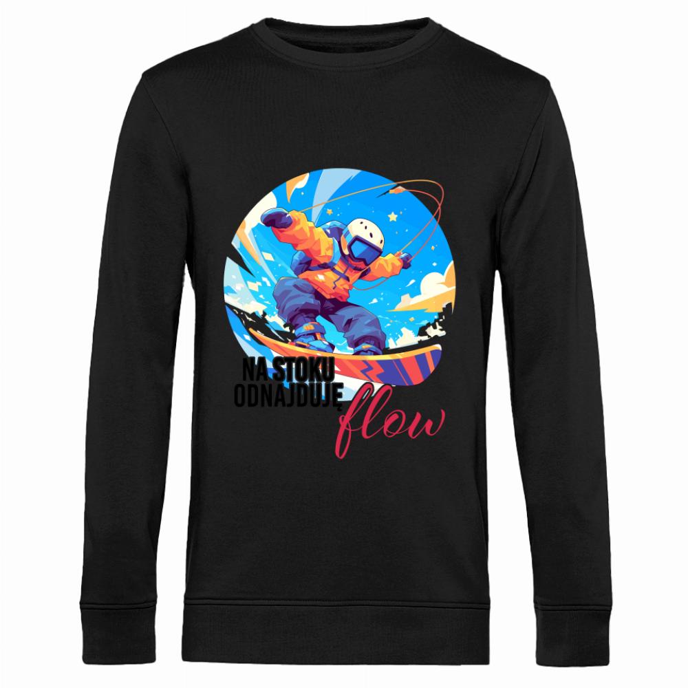 Na stoku odnajduję flow bluza męska bez kaptura kolor czarny