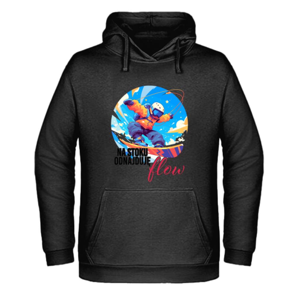Na stoku odnajduję flow bluza męska z kapturem kolor pink