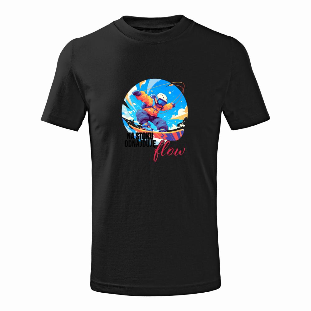 Na stoku odnajduję flow koszulka junior kolor żółtyy