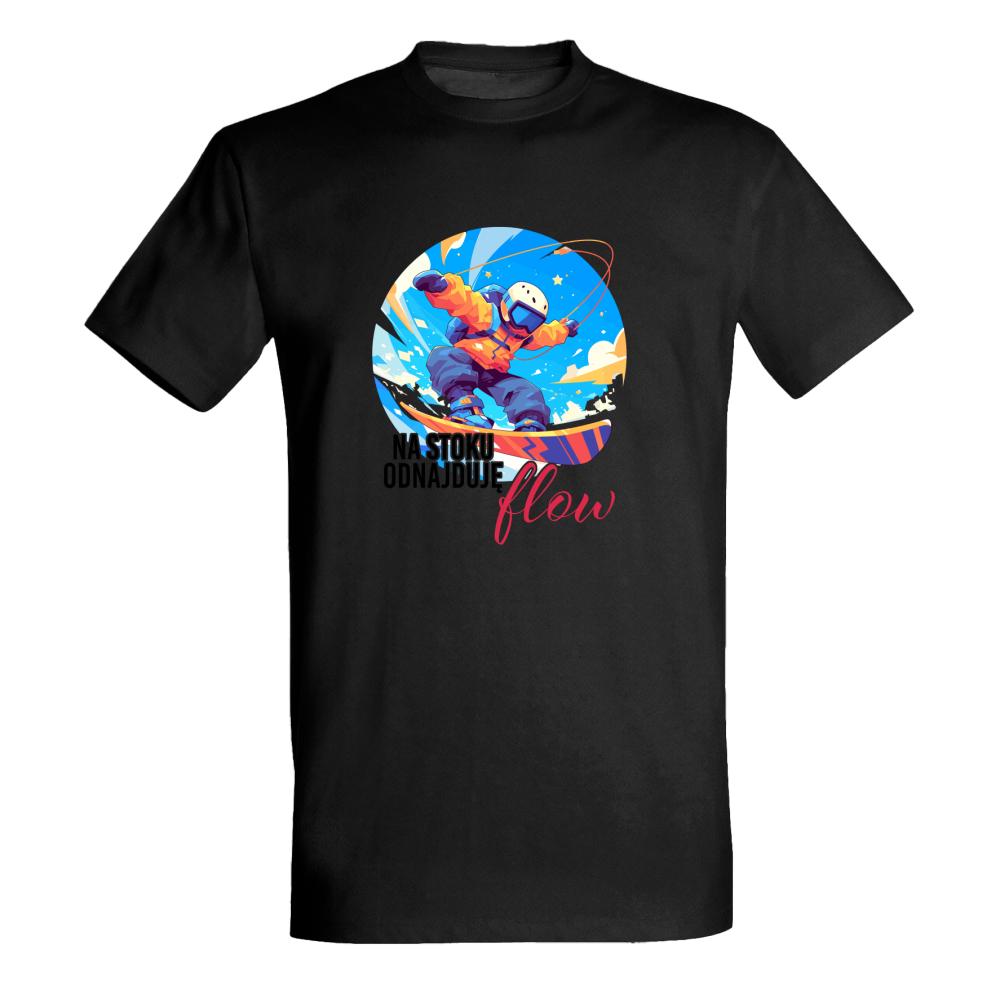 Na stoku odnajduję flow koszulka męska kolor czarny