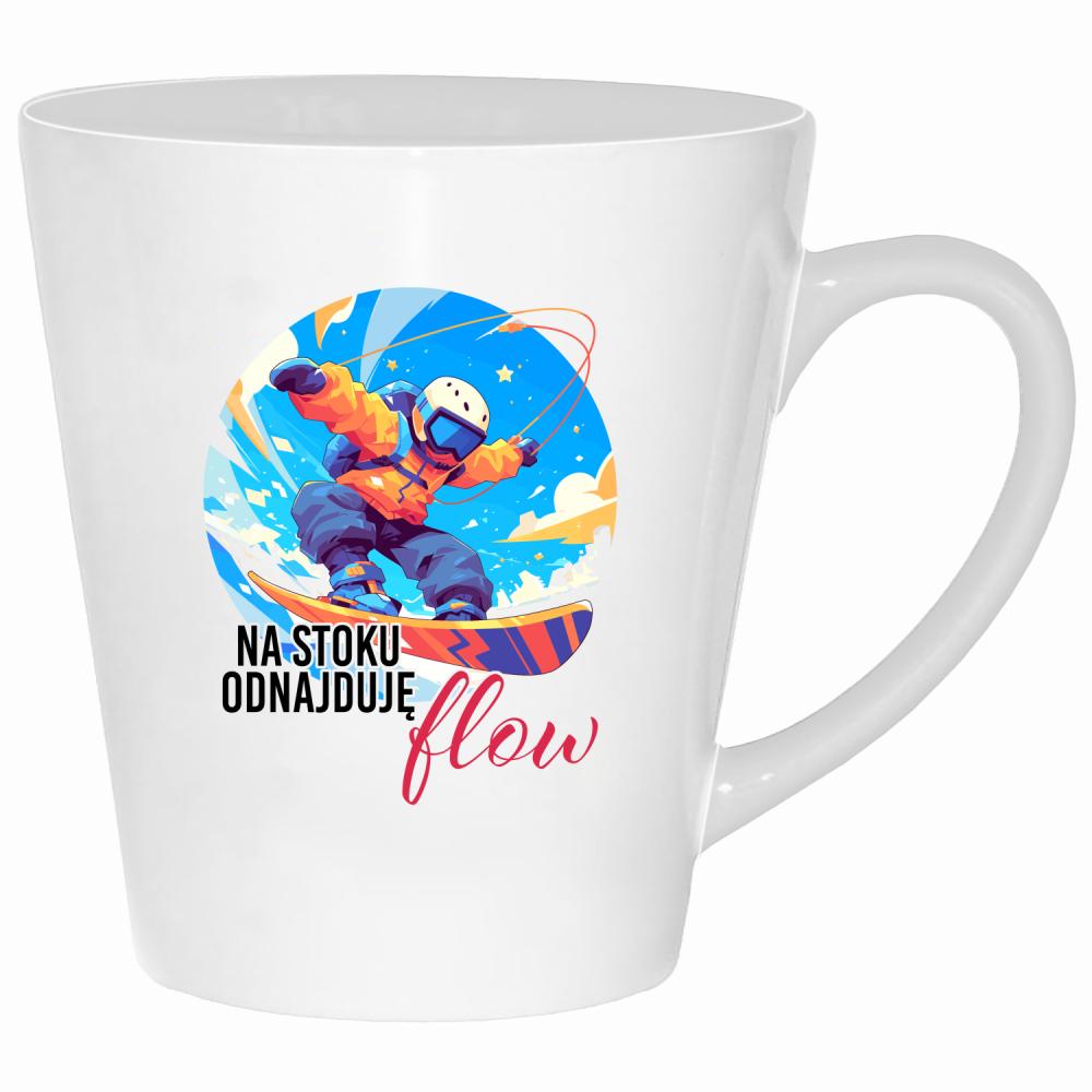 Na stoku odnajduję flow kubek latte