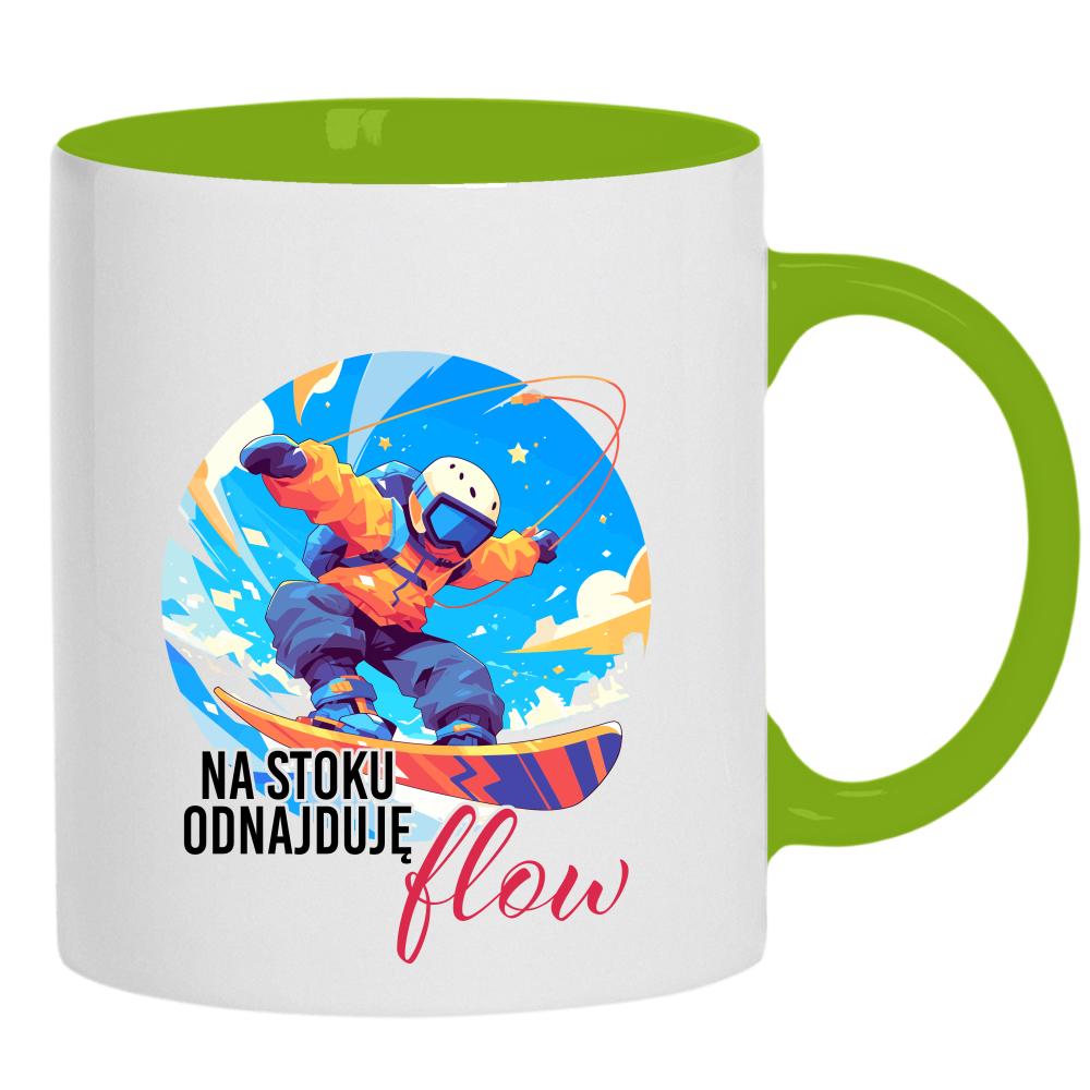Na stoku odnajduję flow kubek ucho kolor kolor zielony