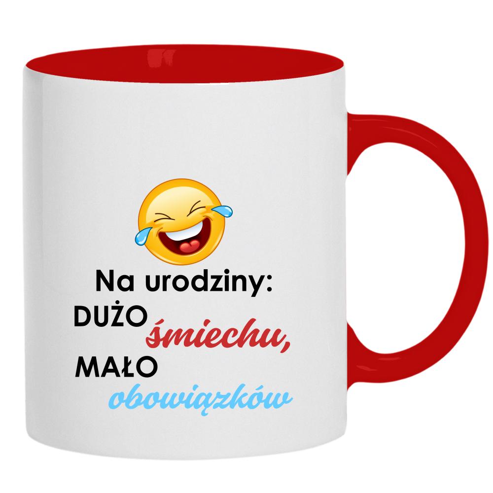 Na urodziny: dużo śmiechu, mało obowiązków kubek ucho kolor