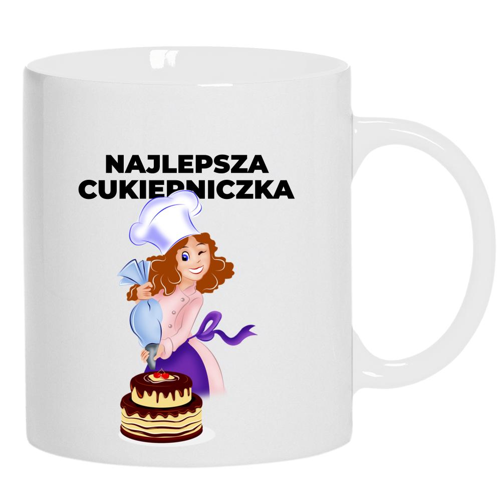 Najlepsza Cukierniczka kubek ucho kolor kolor biały