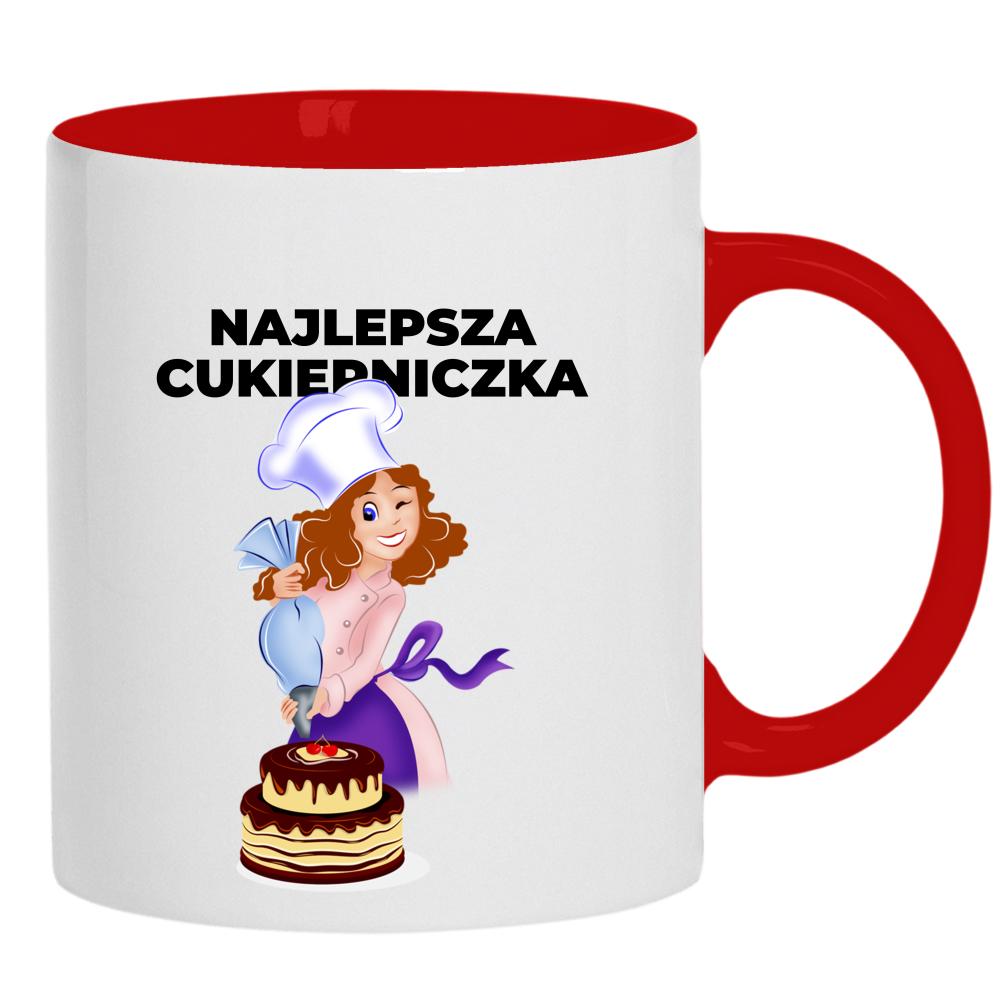 Najlepsza Cukierniczka kubek ucho kolor kolor czerwony