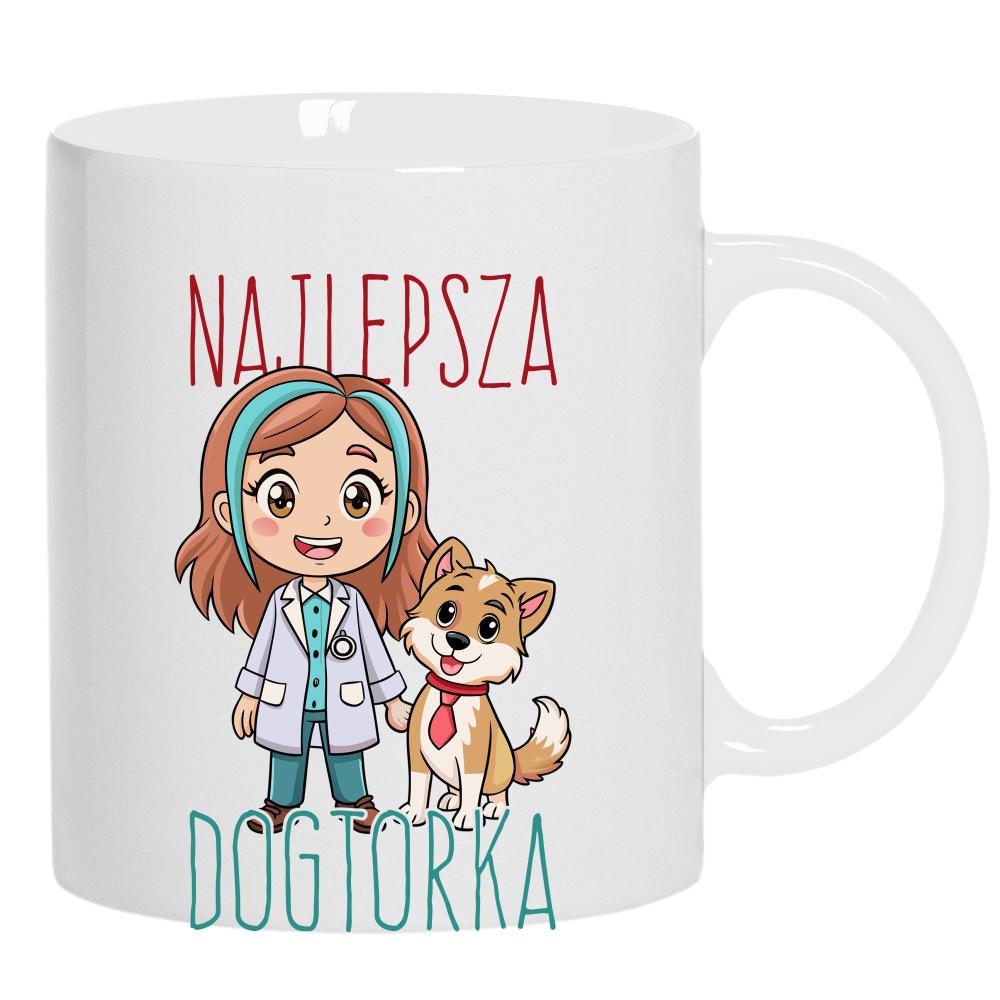 Najlepsza doktorka kubek ucho kolor kolor biały