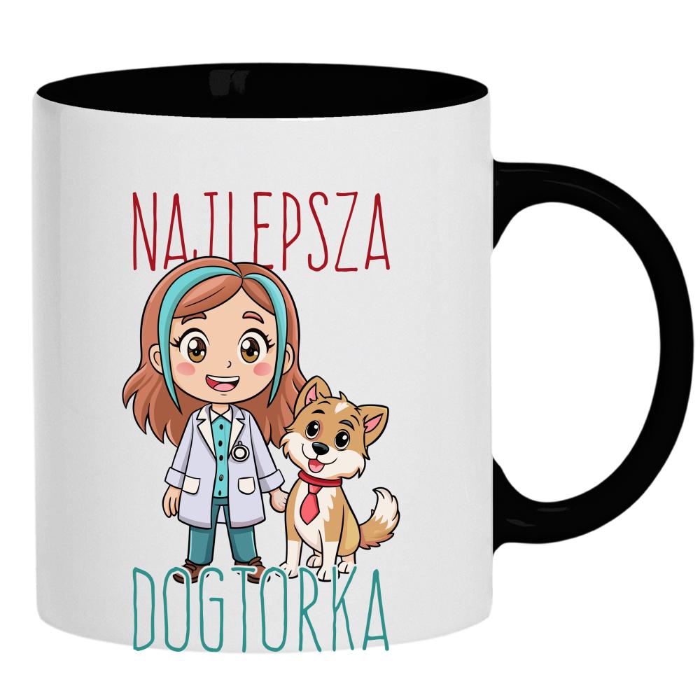 Najlepsza doktorka kubek ucho kolor kolor czarnyy