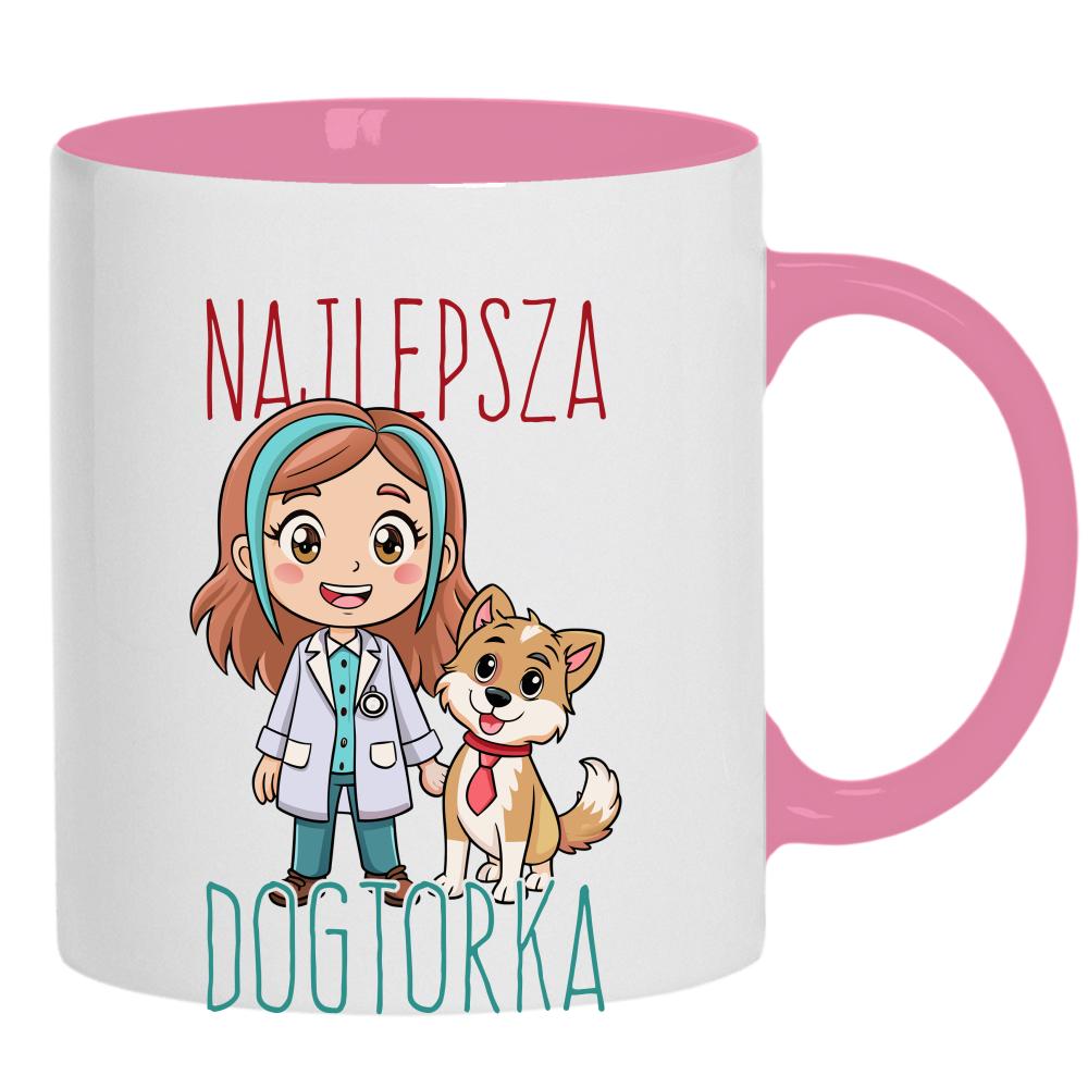 Najlepsza doktorka kubek ucho kolor kolor różowy
