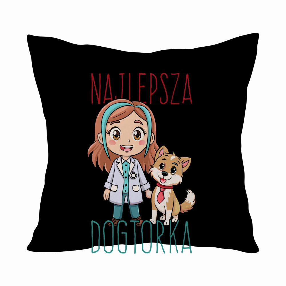 Najlepsza doktorka poduszka kolor zielony