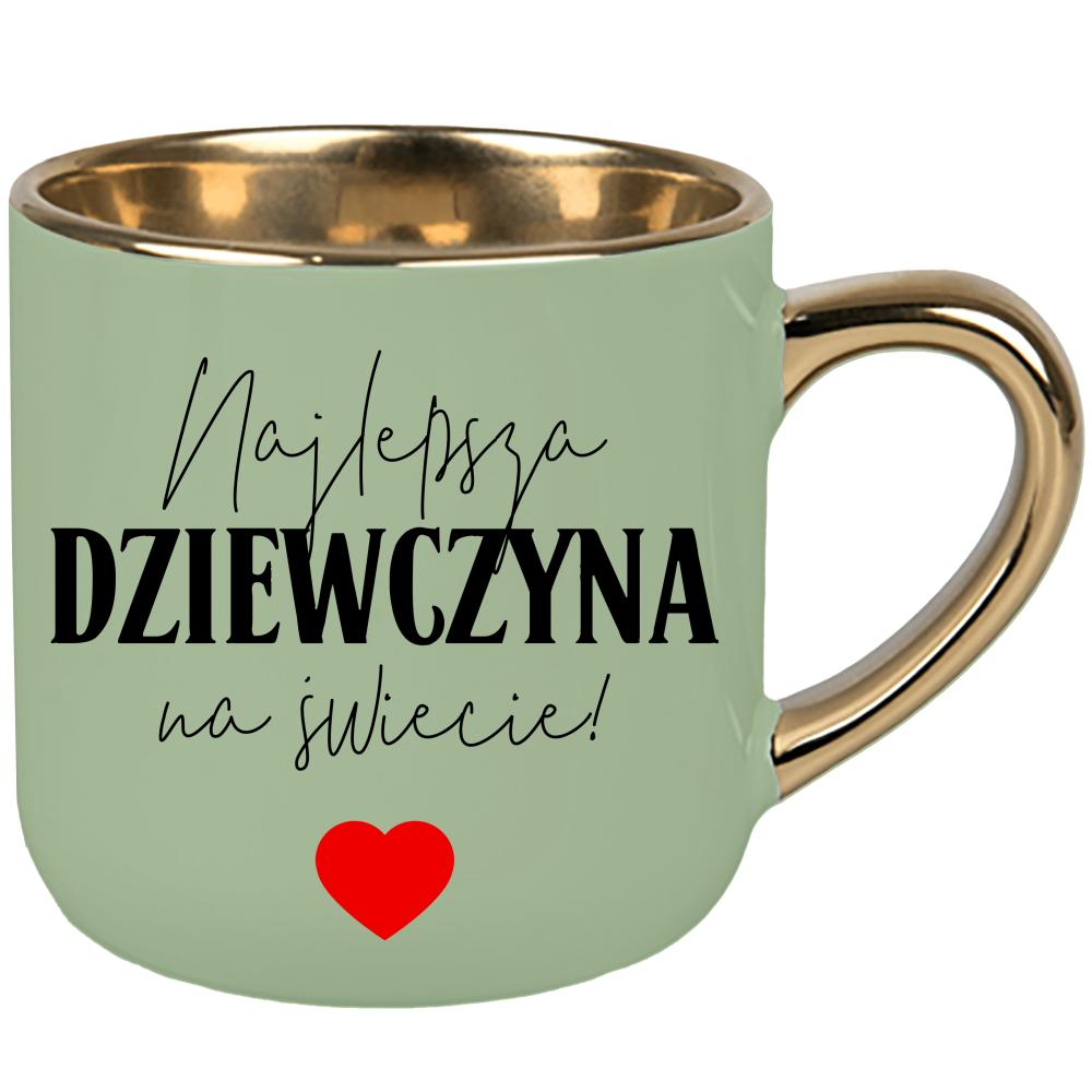 Najlepsza dziewczyna na świecie kubek elegant duży kolor zielony 2