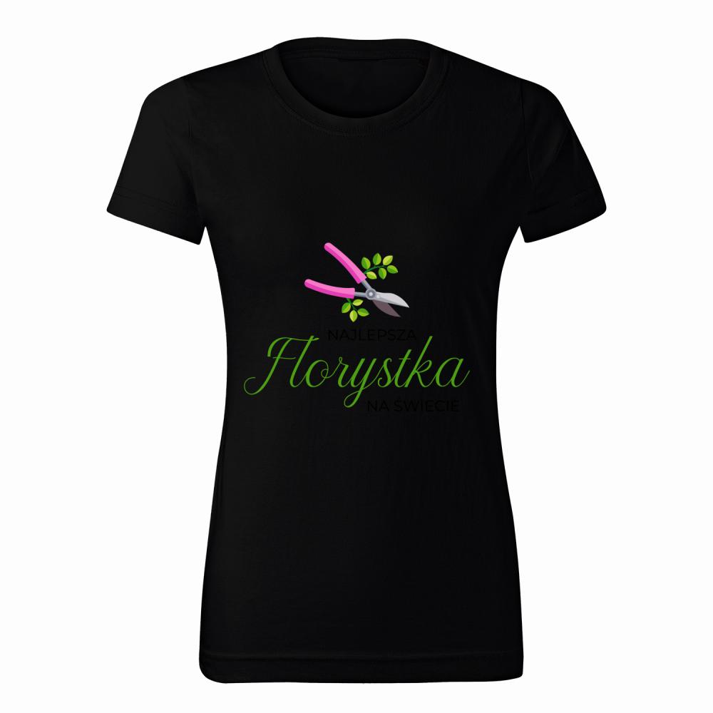 Najlepsza Florystka na świecie koszulka damska kolor biały
