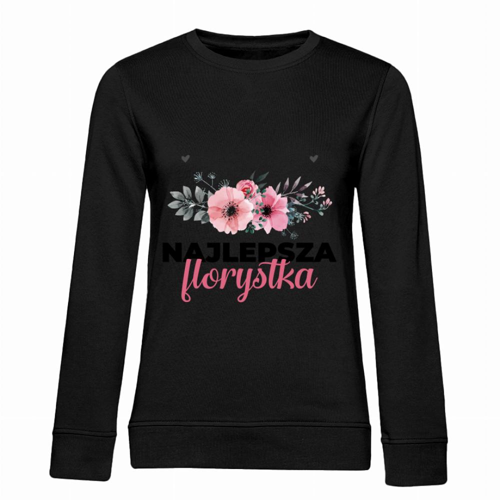 Najlepsza Florystka bluza damska bez kaptura kolor zielony