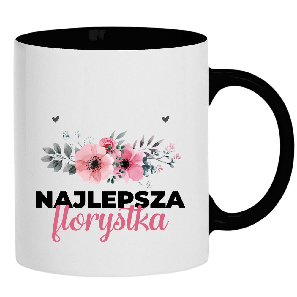Najlepsza Florystka kubek ucho kolor kolor czarnyy