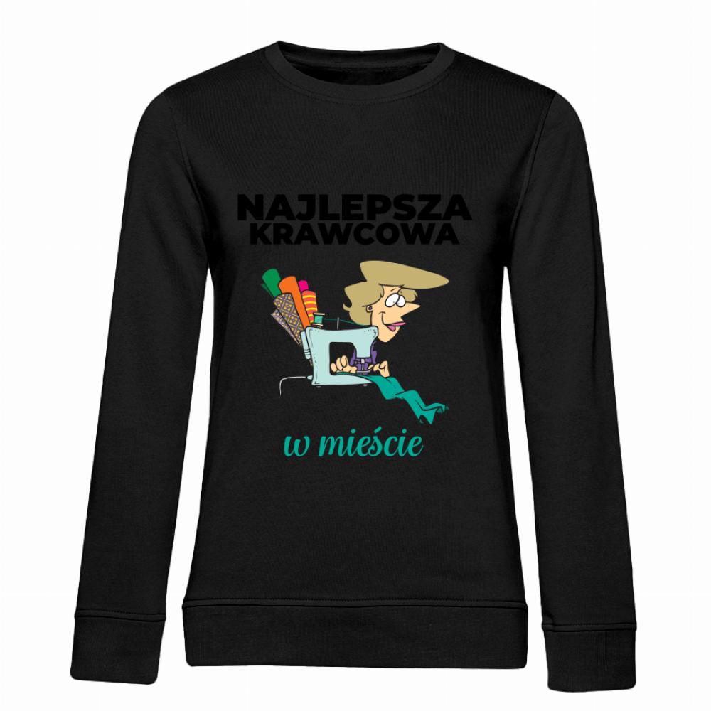 Najlepsza Krawcowa mieście bluza damska bez kaptura kolor zielony