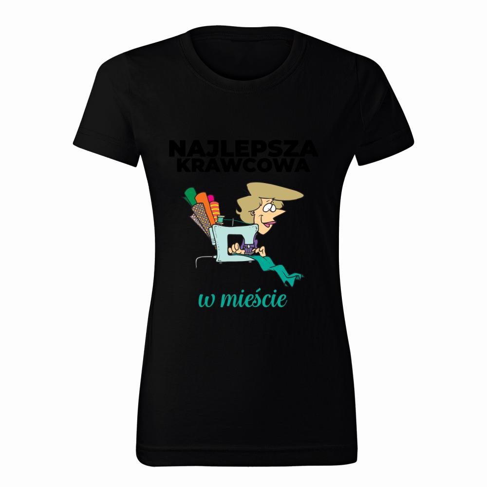 Najlepsza Krawcowa mieście koszulka damska kolor navy