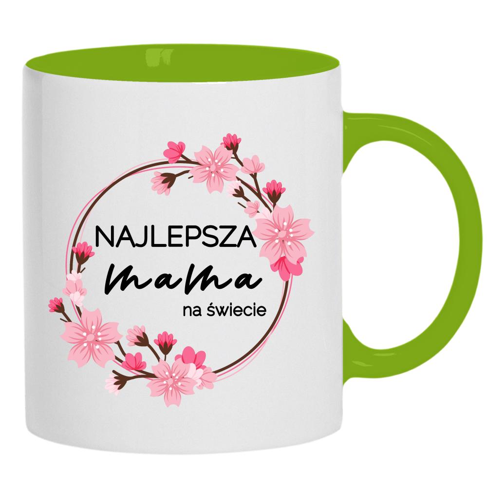 Najlepsza Mama na Świecie 4 kubek ucho kolor kolor zielony