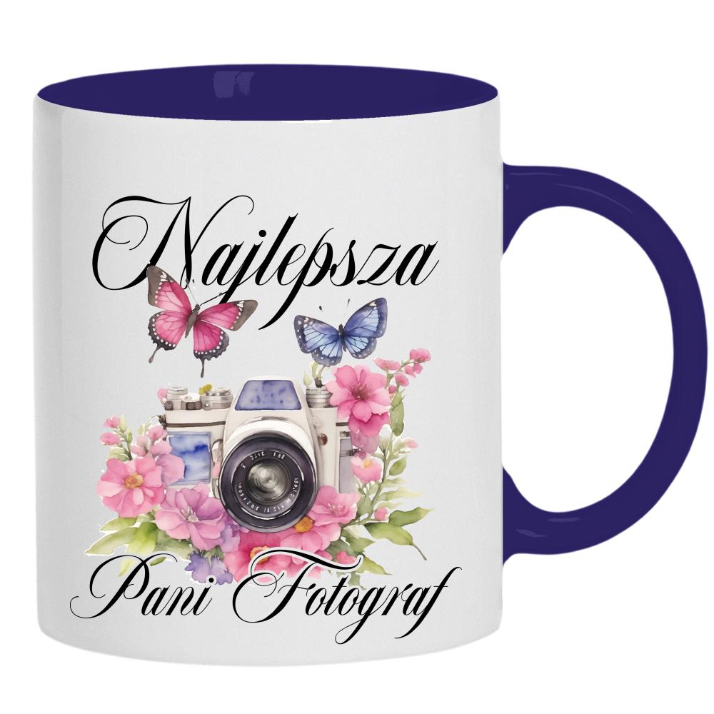 Najlepsza Pani Fotograf kubek ucho kolor kolor navy