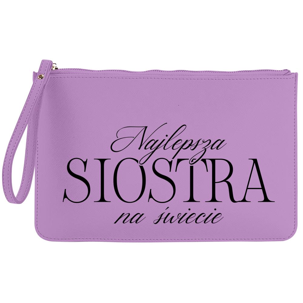 Najlepsza siostra na świecie kosmetyczka kolor purpurowy