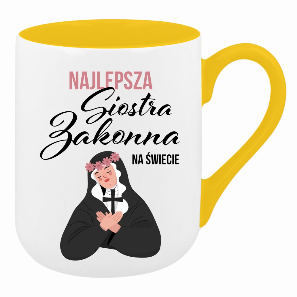 Najlepsza siostra zakonna na świecie kubek coffee kolor żółty