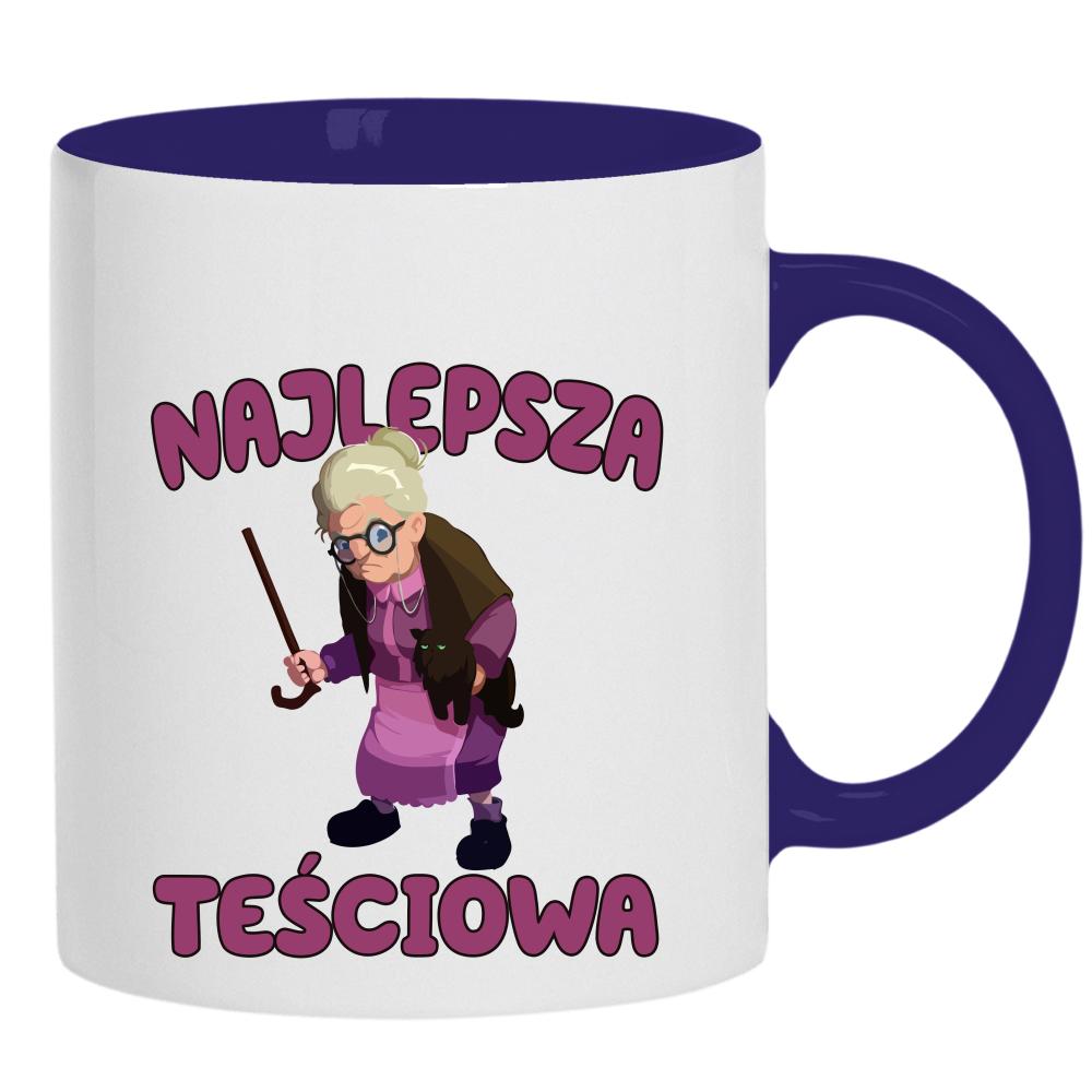 Najlepsza Teściowa 1 kubek ucho kolor kolor navy
