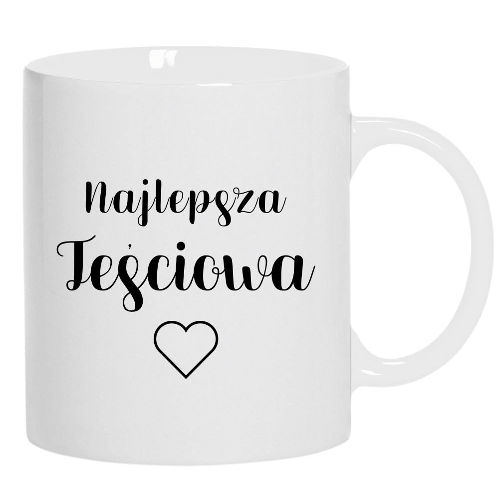 Najlepsza Teściowa kubek ucho kolor kolor biały