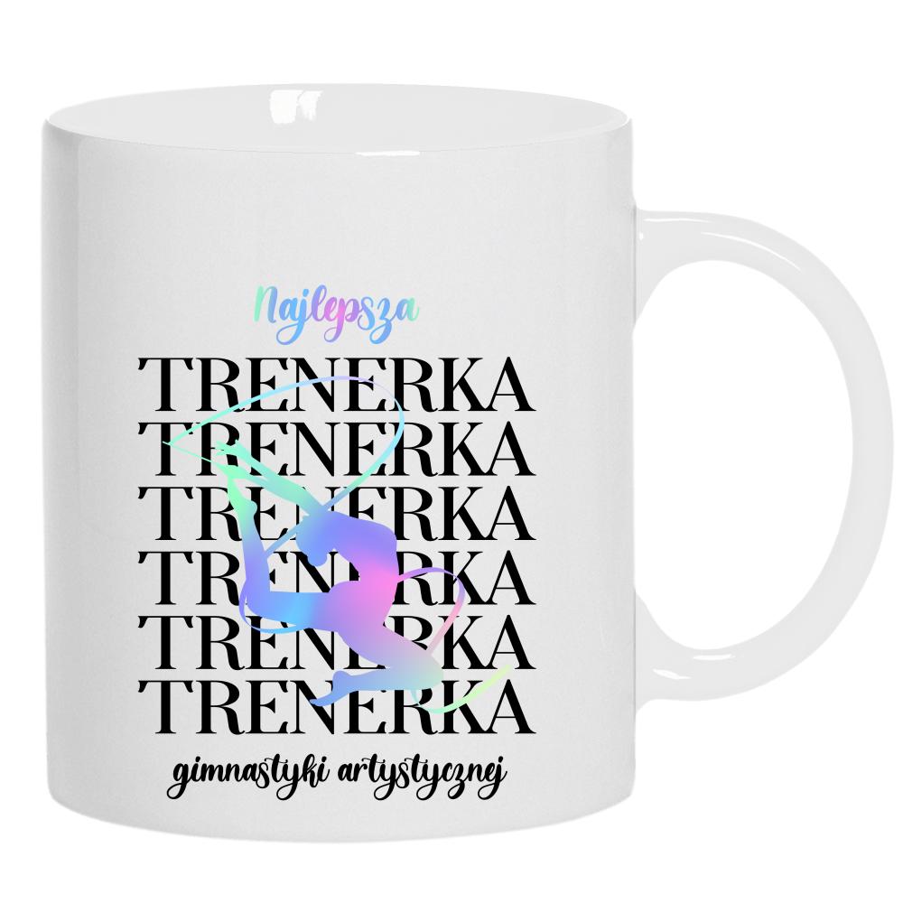 Najlepsza Trenerka Gimnastyki kubek ucho kolor kolor biały