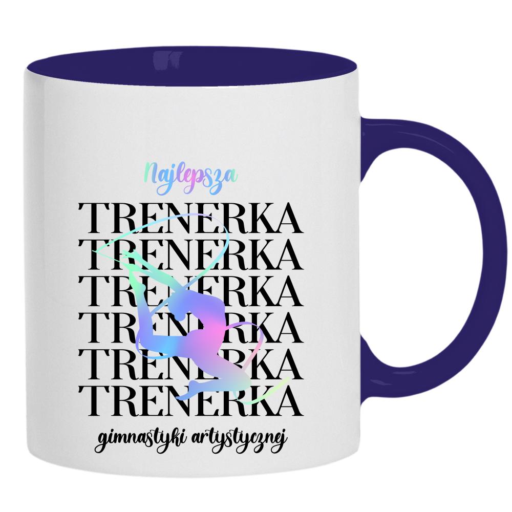 Najlepsza Trenerka Gimnastyki kubek ucho kolor kolor navy