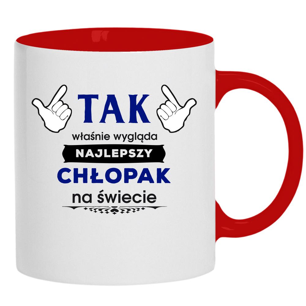 Najlepszy Chłopak na Świecie kubek ucho kolor