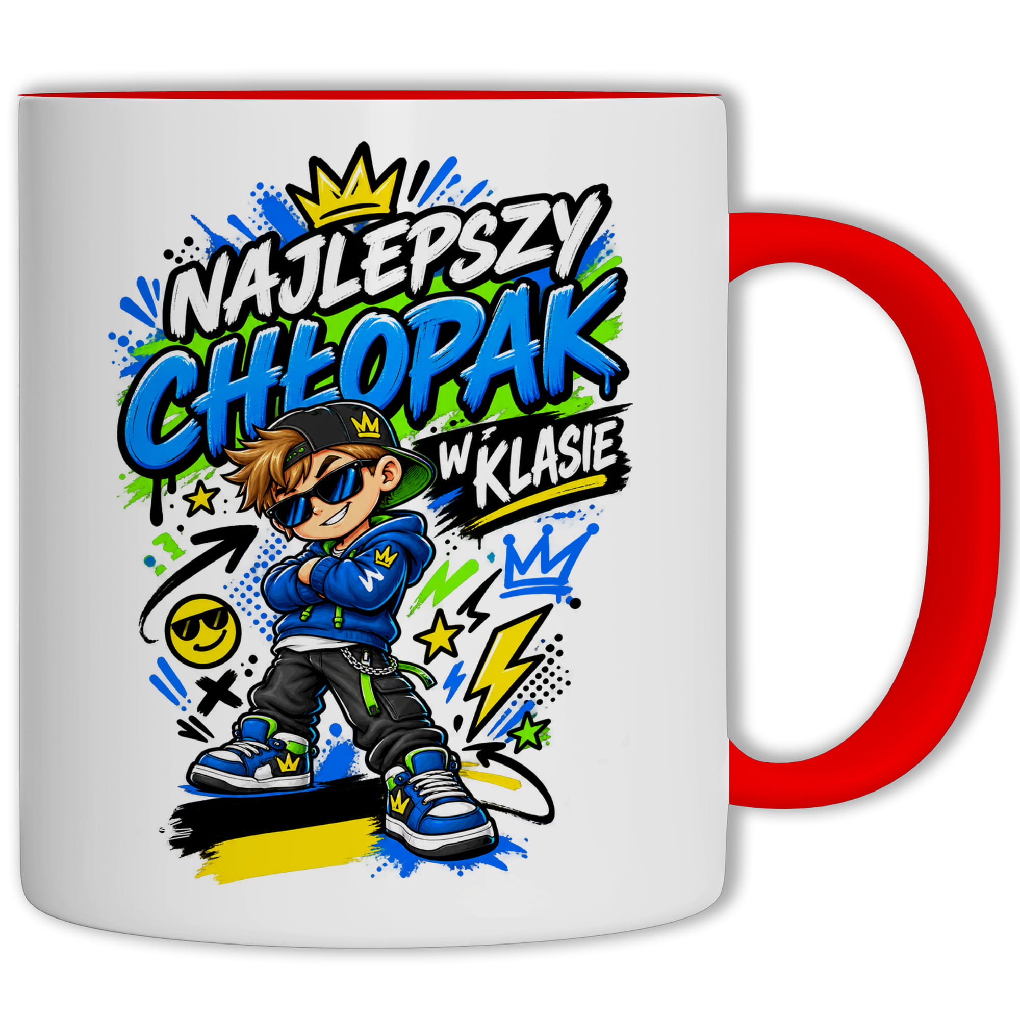 Najlepszy Chłopak w klasie kubek ucho kolor kolor czerwony
